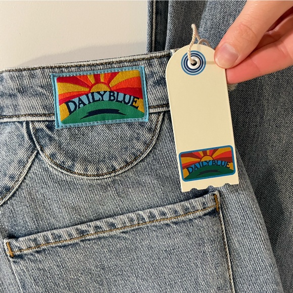 NWT $360 Daily Blue “Skye” Bell Leg Denim Jeans - Picture 12 of 15